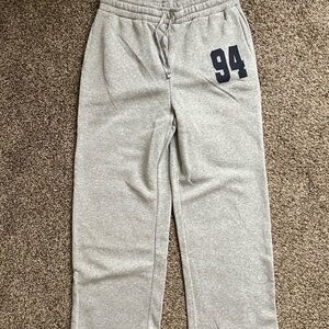 Women's Gray Joggers with Navy Print